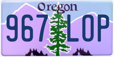 OR license plate 967LOP
