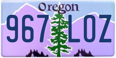 OR license plate 967LOZ