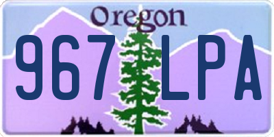 OR license plate 967LPA