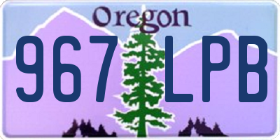 OR license plate 967LPB