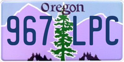 OR license plate 967LPC