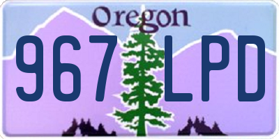 OR license plate 967LPD