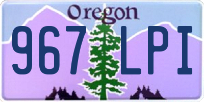 OR license plate 967LPI