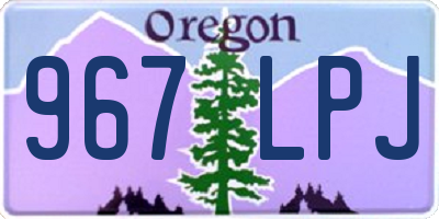 OR license plate 967LPJ
