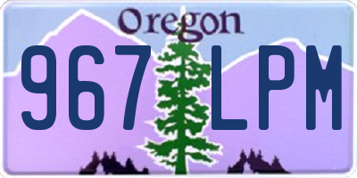 OR license plate 967LPM