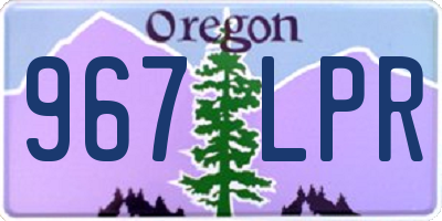 OR license plate 967LPR