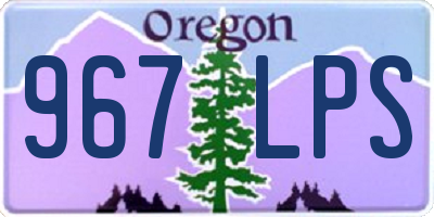 OR license plate 967LPS