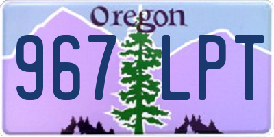 OR license plate 967LPT