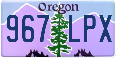 OR license plate 967LPX