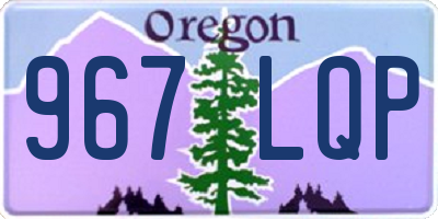 OR license plate 967LQP