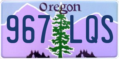 OR license plate 967LQS