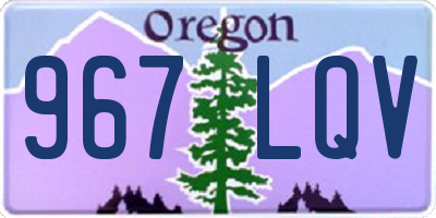 OR license plate 967LQV