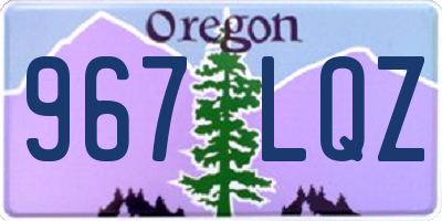 OR license plate 967LQZ