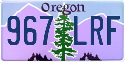 OR license plate 967LRF
