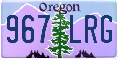 OR license plate 967LRG