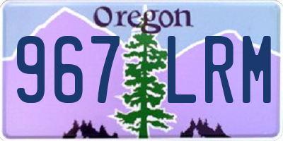 OR license plate 967LRM