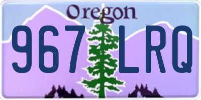 OR license plate 967LRQ