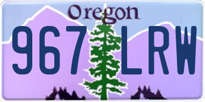 OR license plate 967LRW