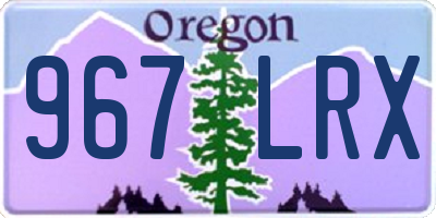 OR license plate 967LRX