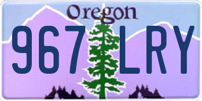 OR license plate 967LRY