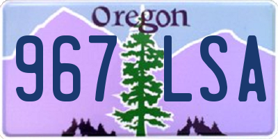 OR license plate 967LSA