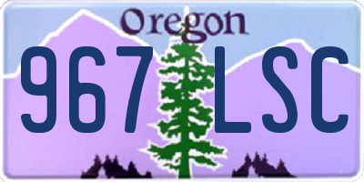 OR license plate 967LSC