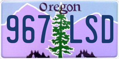 OR license plate 967LSD