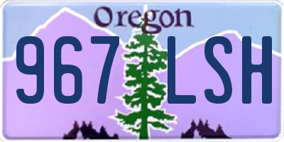 OR license plate 967LSH