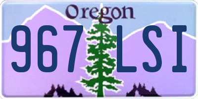 OR license plate 967LSI