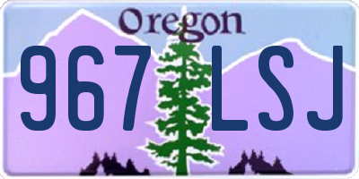 OR license plate 967LSJ