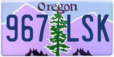 OR license plate 967LSK