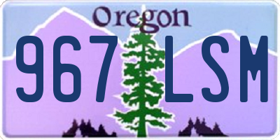 OR license plate 967LSM