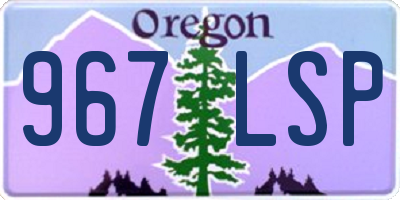 OR license plate 967LSP
