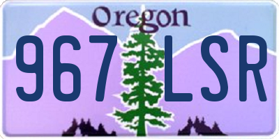 OR license plate 967LSR
