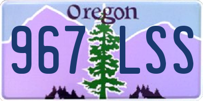 OR license plate 967LSS