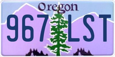 OR license plate 967LST