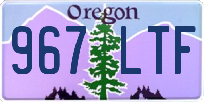 OR license plate 967LTF