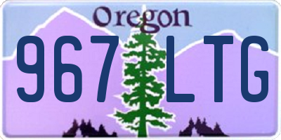OR license plate 967LTG