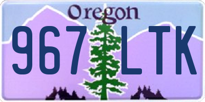 OR license plate 967LTK