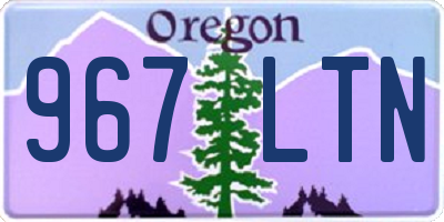 OR license plate 967LTN