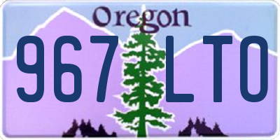 OR license plate 967LTO