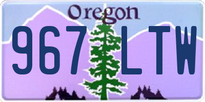 OR license plate 967LTW