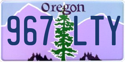 OR license plate 967LTY
