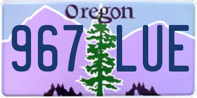 OR license plate 967LUE