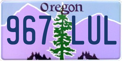 OR license plate 967LUL