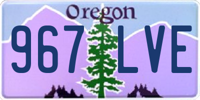 OR license plate 967LVE