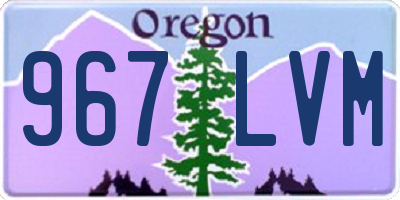 OR license plate 967LVM