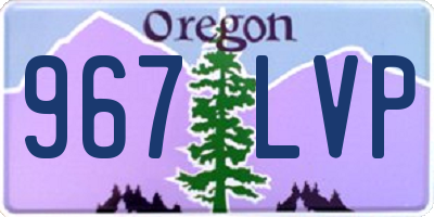 OR license plate 967LVP