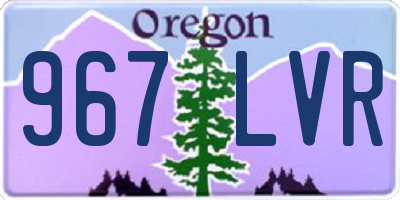 OR license plate 967LVR