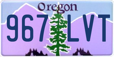 OR license plate 967LVT